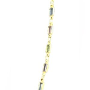 Gold Filled Multicolor Beaded Bracelet
